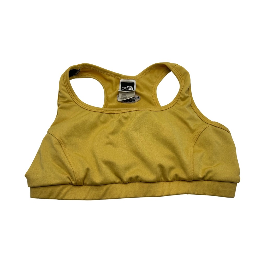 The North Face Sports Bra Womens Large‎ Yellow Racerback Activewear